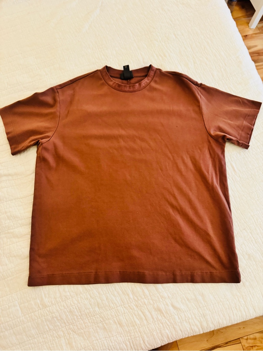 H&M Men's Short-Sleeve Crewneck T-Shirt - Rust Brown
